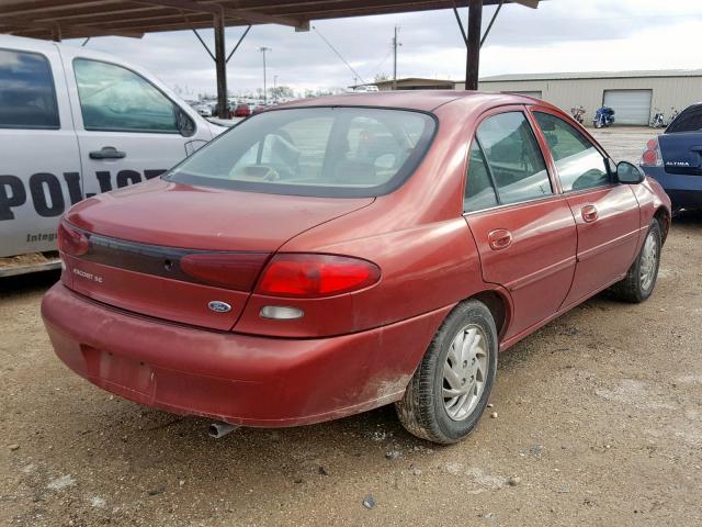 1FALP13PXWW108533 - 1998 FORD ESCORT SE 勃艮第红 照片 4