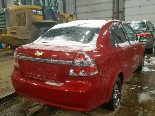 KL1TD56688B103121 - 2008 CHEVROLET AVEO BASE Qırmızı foto 4