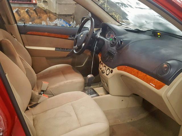 KL1TD56688B103121 - 2008 CHEVROLET AVEO BASE Qırmızı foto 5