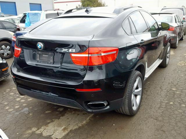 5UXFG83509LZ93148 - 2009 BMW X6 BLACK photo 4