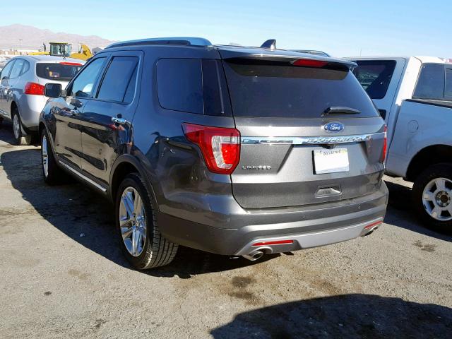 1FM5K7F83GGB52826 - 2016 FORD EXPLORER L BLACK photo 3