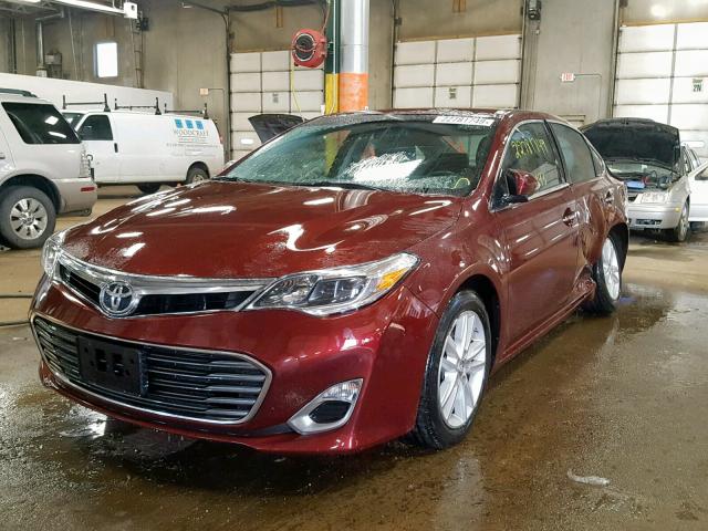 4T1BK1EB7DU046454 - 2013 TOYOTA AVALON BAS BURGUNDY photo 2