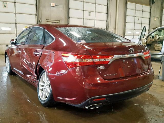 4T1BK1EB7DU046454 - 2013 TOYOTA AVALON BAS BURGUNDY photo 3