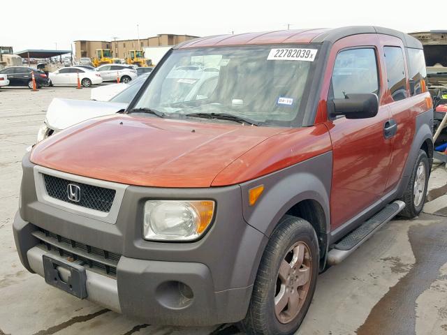 5J6YH18684L000725 - 2004 HONDA ELEMENT EX ORANGE photo 2