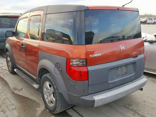 5J6YH18684L000725 - 2004 HONDA ELEMENT EX ORANGE photo 3