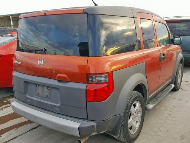 5J6YH18684L000725 - 2004 HONDA ELEMENT EX ORANGE photo 4