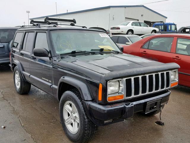 1J4FF68S8YL186635 - 2000 JEEP CHEROKEE L BLACK photo 1