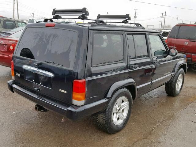 1J4FF68S8YL186635 - 2000 JEEP CHEROKEE L BLACK photo 4