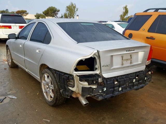 YV1RS592372646953 - 2007 VOLVO S60 2.5T SILVER photo 3