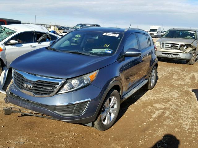 KNDPB3A23D7382466 - 2013 KIA SPORTAGE B BLUE photo 2