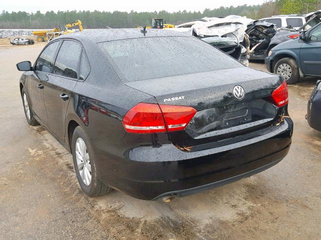 1VWAP7A3XDC085013 - 2013 VOLKSWAGEN PASSAT S BLACK photo 3