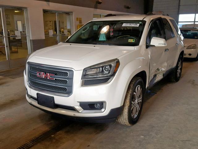 1GKKVRKD2DJ186143 - 2013 GMC ACADIA SLT WHITE photo 2