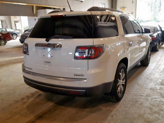 1GKKVRKD2DJ186143 - 2013 GMC ACADIA SLT WHITE photo 4