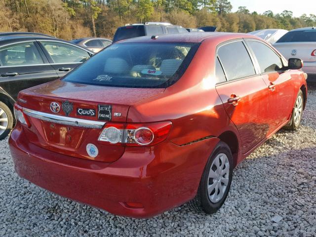 JTDBU4EE4B9161703 - 2011 TOYOTA COROLLA BA RED photo 4