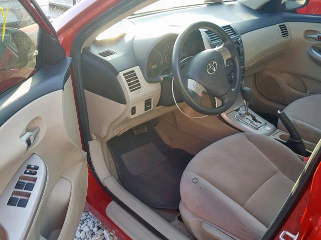 JTDBU4EE4B9161703 - 2011 TOYOTA COROLLA BA RED photo 9