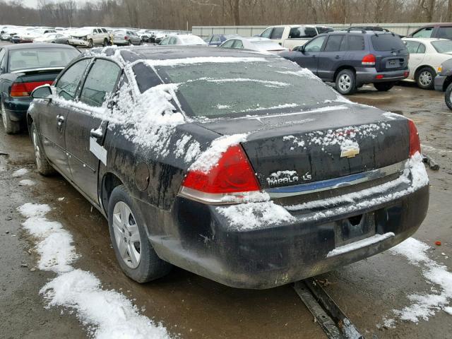 2G1WB58K069405015 - 2006 CHEVROLET IMPALA LS BLACK photo 3