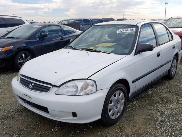 2HGEJ6627XH501134 - 1999 HONDA CIVIC DX WHITE photo 2