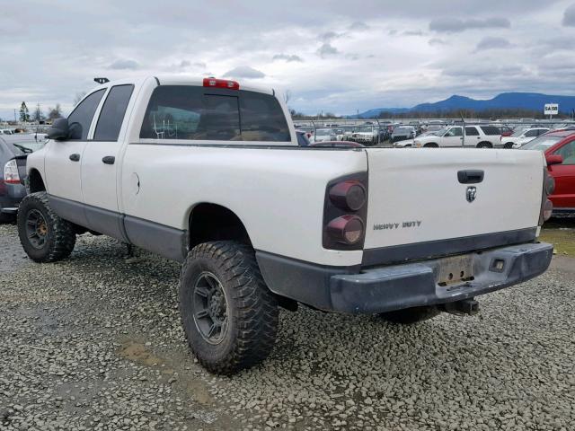 3D7KS28A48G194475 - 2008 DODGE RAM 2500 S WHITE photo 3