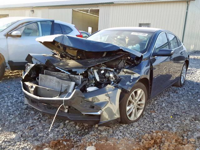 1G1ZE5ST8HF115654 - 2017 CHEVROLET MALIBU LT GRAY photo 2