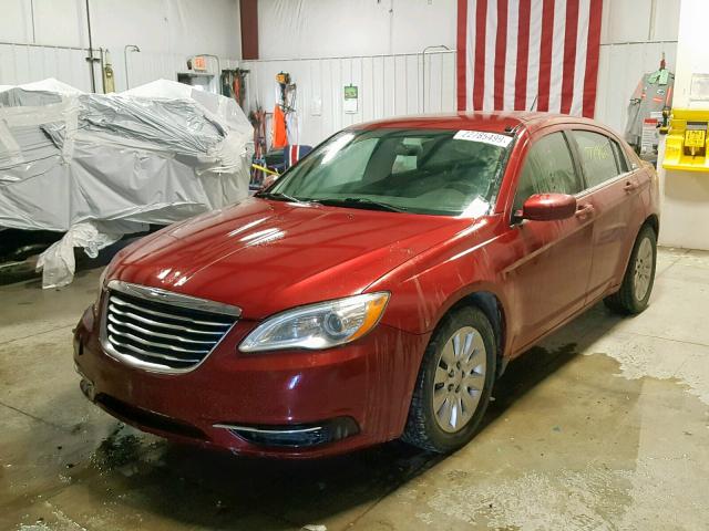 1C3CCBAB5EN213279 - 2014 CHRYSLER 200 LX RED photo 2