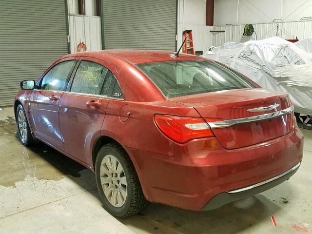 1C3CCBAB5EN213279 - 2014 CHRYSLER 200 LX RED photo 3