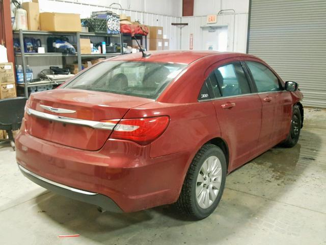 1C3CCBAB5EN213279 - 2014 CHRYSLER 200 LX RED photo 4