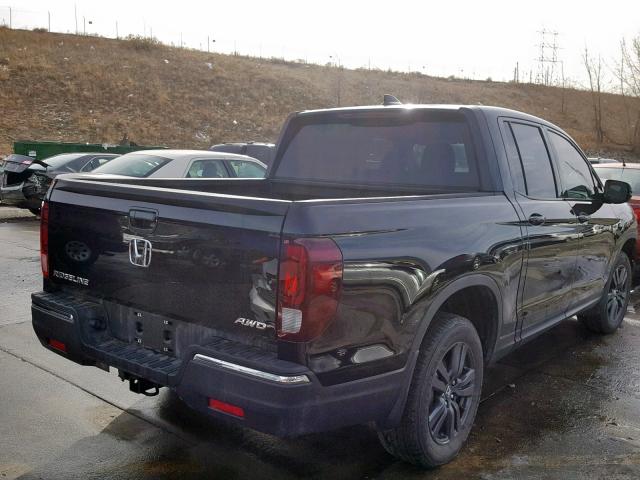 5FPYK3F19JB015220 - 2018 HONDA RIDGELINE BLACK photo 4