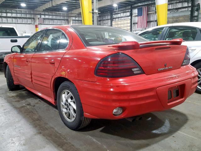 1G2NF52E21M611379 - 2001 PONTIAC GRAND AM S RED photo 3