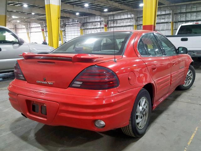 1G2NF52E21M611379 - 2001 PONTIAC GRAND AM S RED photo 4