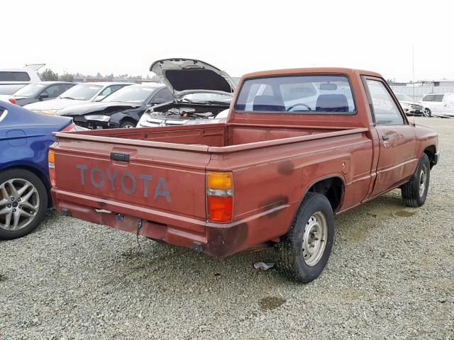 JT4RN50R3H0242782 - 1987 TOYOTA PICKUP 1/2 RED photo 4