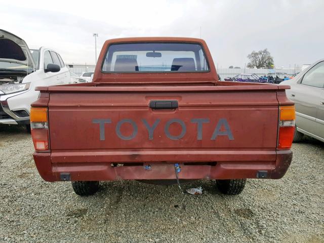 JT4RN50R3H0242782 - 1987 TOYOTA PICKUP 1/2 RED photo 6