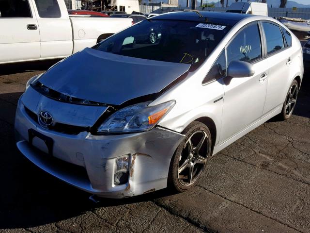 JTDKN3DU5A1264867 - 2010 TOYOTA PRIUS SILVER photo 2