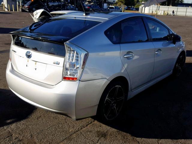 JTDKN3DU5A1264867 - 2010 TOYOTA PRIUS SILVER photo 4