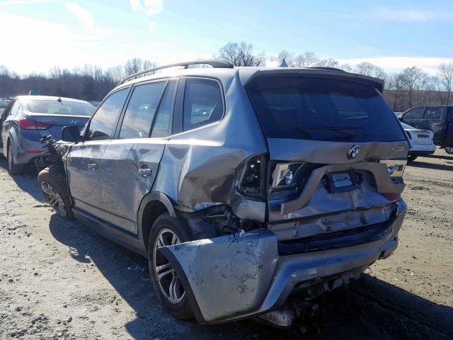 WBXPA93476WD33371 - 2006 BMW X3 3.0I GRAY photo 3