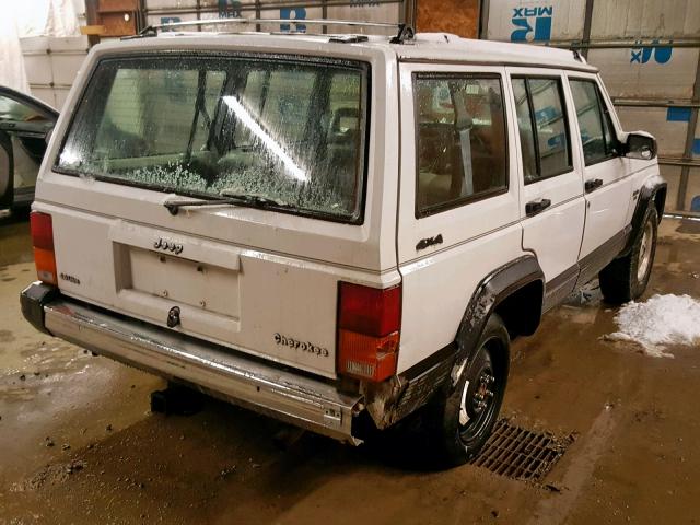 1J4FJ58L9LL283580 - 1990 JEEP CHEROKEE L WHITE photo 4