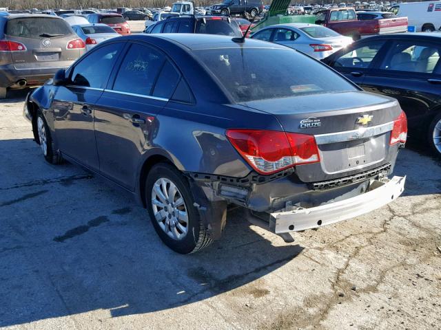 1G1PC5SH8B7174052 - 2011 CHEVROLET CRUZE LS GRAY photo 3