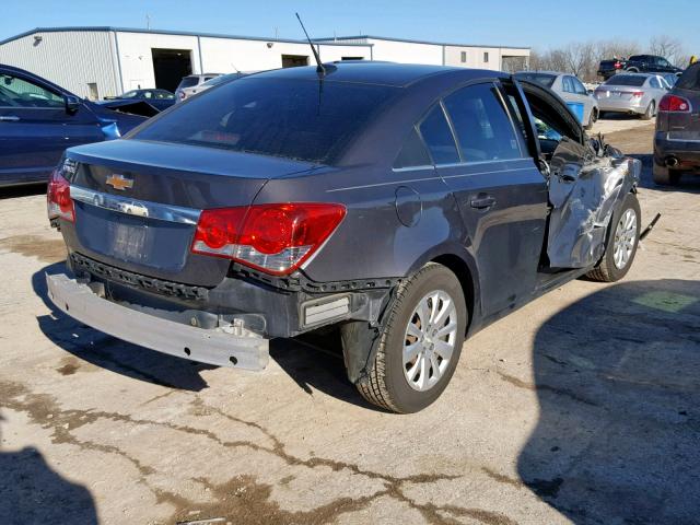 1G1PC5SH8B7174052 - 2011 CHEVROLET CRUZE LS GRAY photo 4