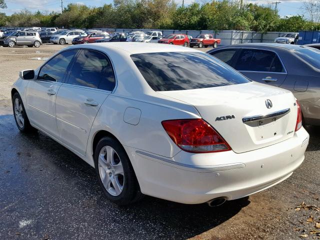 JH4KB16657C004587 - 2007 ACURA RL WHITE photo 3