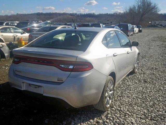 1C3CDFBH9DD176023 - 2013 DODGE DART SXT SILVER photo 4