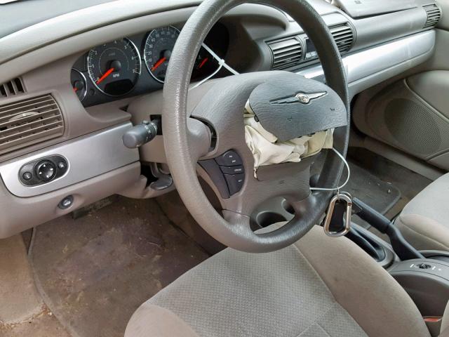 1C3EL55R05N677775 - 2005 CHRYSLER SEBRING TO SILVER photo 9