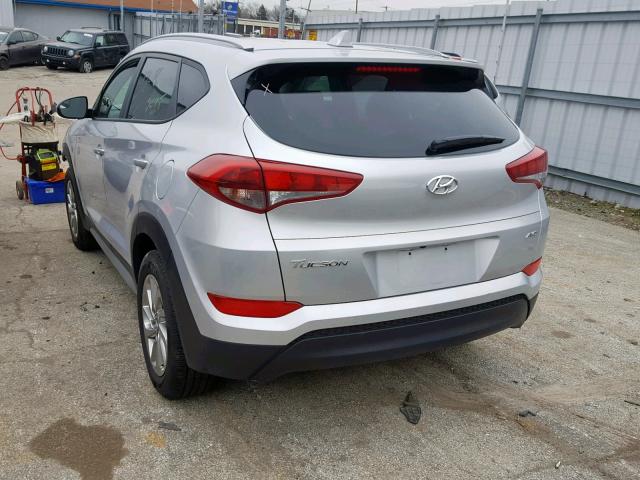 KM8J3CA46JU715028 - 2018 HYUNDAI TUCSON SEL SILVER photo 3