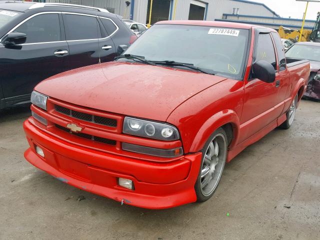 1GCCS19W918195054 - 2001 CHEVROLET S TRUCK S1 RED photo 2