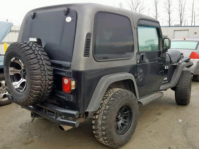 1J4FA39S06P708031 - 2006 JEEP WRANGLER X BLACK photo 4