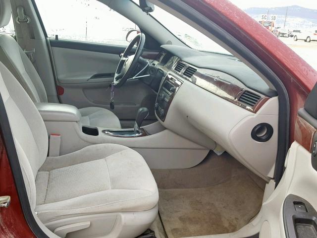 2G1WC583689226406 - 2008 CHEVROLET IMPALA LT RED photo 5