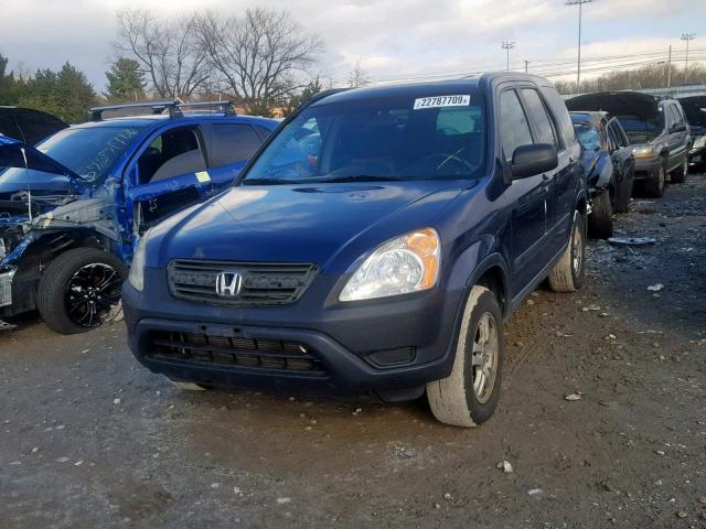 SHSRD78823U149913 - 2003 HONDA CR-V EX BLUE photo 2