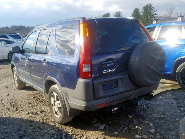 SHSRD78823U149913 - 2003 HONDA CR-V EX BLUE photo 3