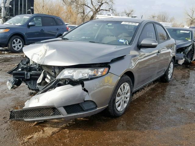 KNAFU4A28A5844875 - 2010 KIA FORTE EX GRAY photo 2