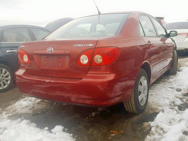 1NXBR30EX6Z693345 - 2006 TOYOTA COROLLA CE RED photo 4