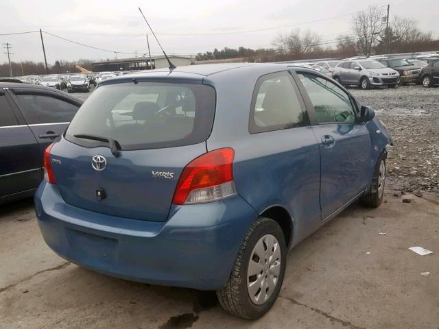 JTDJT903395228228 - 2009 TOYOTA YARIS BLUE photo 4