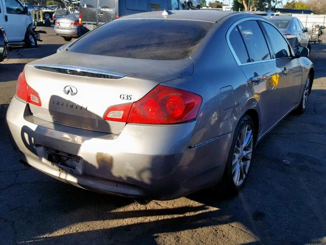 JNKBV61E87M725001 - 2007 INFINITI G35 GRAY photo 4